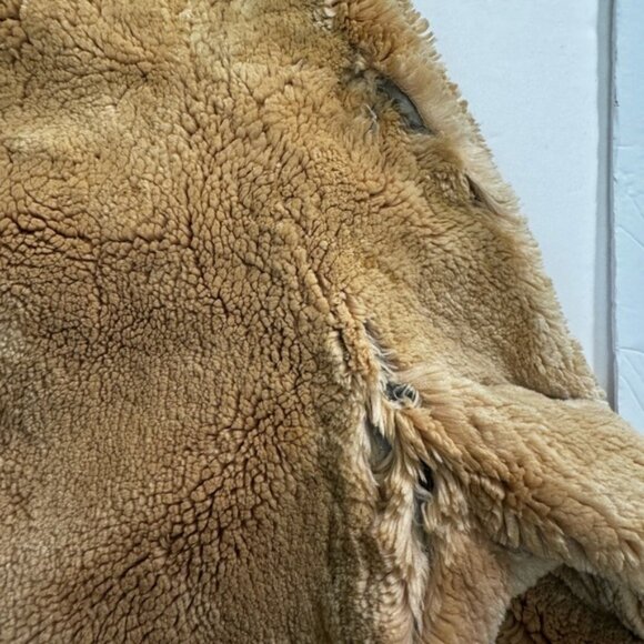 Creeds Vintage 70s Sheared Beaver Mink Cur Jacket Crop Short Soft Cape Wrap Coat - Picture 11 of 16